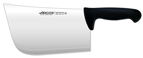 Arcos Serie 2900, Cuchillo Hachuela, Hoja de Acero Inoxidable Nitrum de 250 mm, Mango inyectado en Polipropileno Color Negro