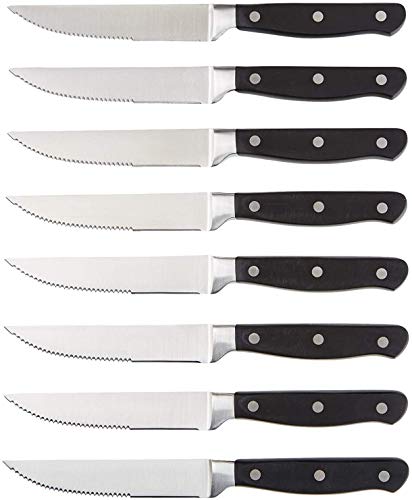Amazon Basics - Juego de 8 cuchillos de carne